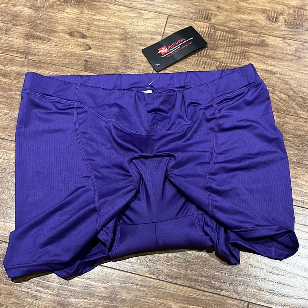 Purple women’s padded cycling underwear shorts